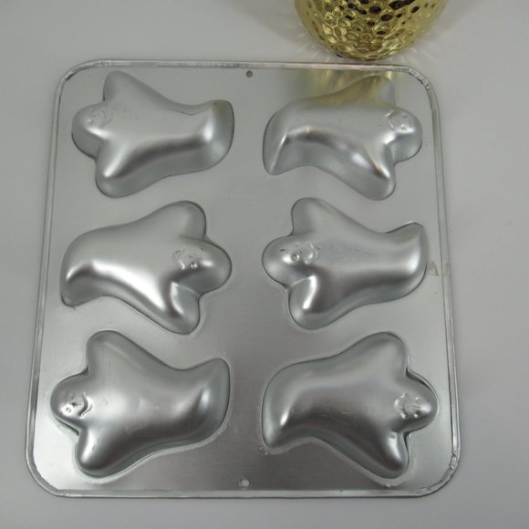 WILTON Retired 1991 Mini Ghost Cake Pan -makes 6 - Picture 3 of 5